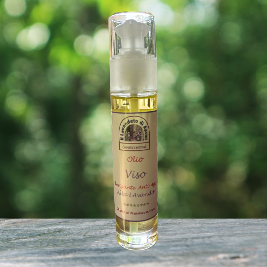 Olio viso Lavanda, Olio viso antirughe, olio viso levigante, olio viso naturale