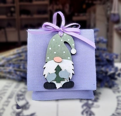 sacchetti Natalizi, bustine natalizie, sacchetti natalizi vendita online, sacchetti di lavanda, sacchetti lavanda Natalizi, segnaposto natalizio, addobbo per albero di Natale, decorazioni per la casa, bustina lavanda, decorazioni per la tavola di Natale, bustina con gnomo lavanda, nuove idee natale 2024