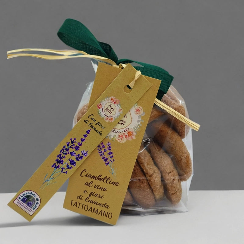 ciambelline al vino e fiori di lavanda biscotti artigianali italiani dolci secchi tradizionali prodotti alimentari artigianali