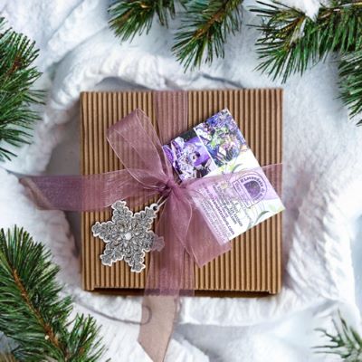 Confezione regalo alla lavanda, idee regalo di Natale, regali di Natale