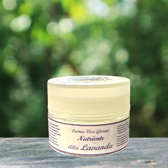 crema viso lavanda idratante e purificante cosmetico naturale nutriente per tutti i tipi di pelle