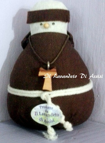 Souvenir di Assisi, sacchetto profumato frate, sacchetti lavanda, idee regalo per prete e frate, sacchetti lavanda originali, Tao francescano, San Francesco di Assisi, regalo a devoti di San Francesco, bomboniere Comunione Bambino, bomboniere sacchetti profumati, bomboniere maschio Comunione, bomboniere religiose Comunione maschio