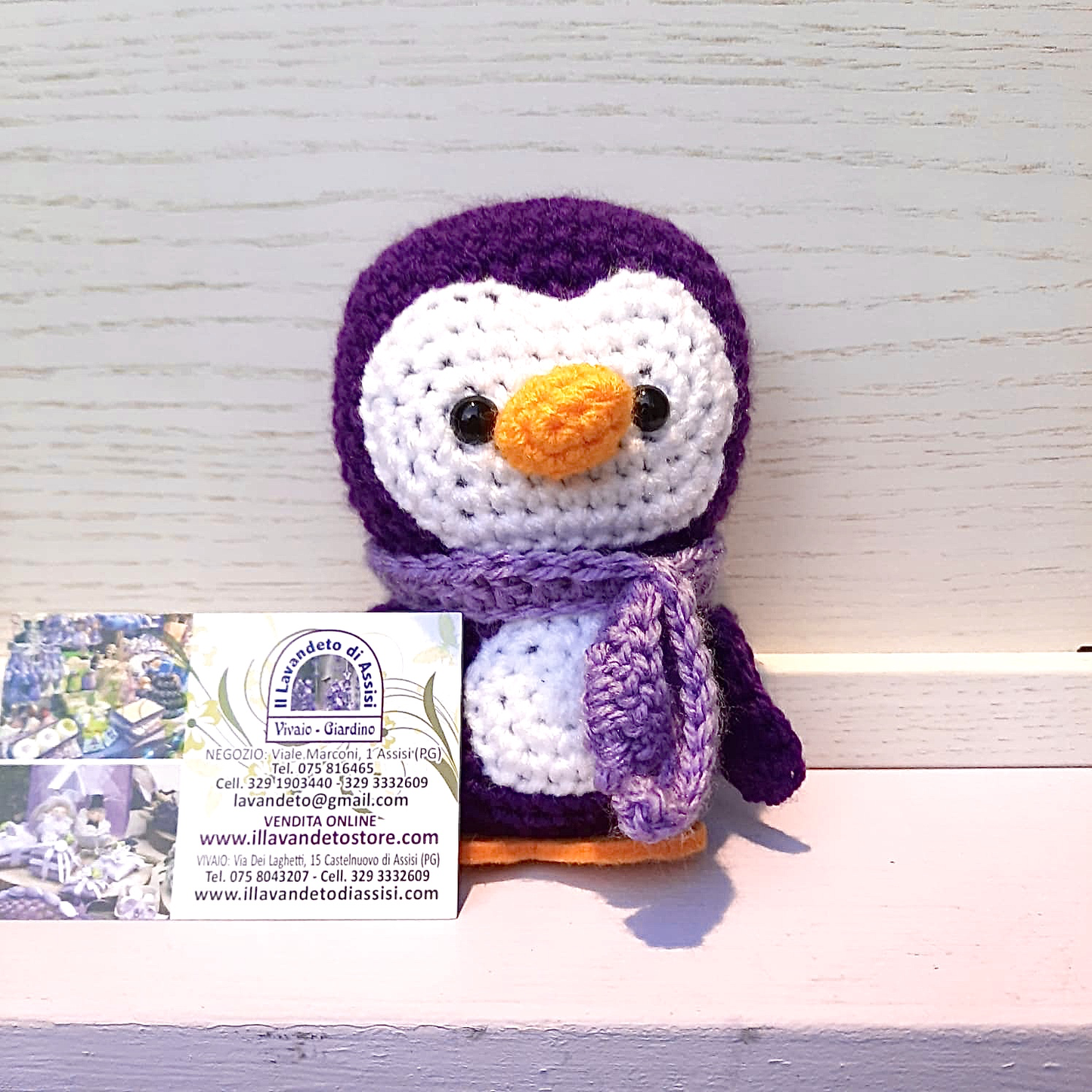 Sacchetto all'uncinetto Pinguino