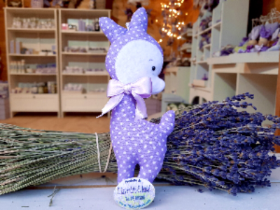 animali in stoffa, cerbiatto con lavanda