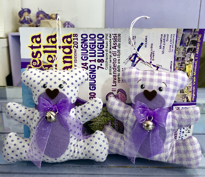 animali in stoffa, orso lavanda, orsetto per bomboniera Battesimo