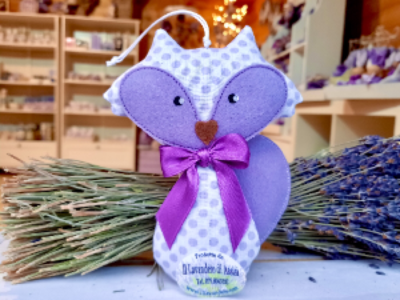 volpe in tessuto, sacchetti lavanda a forma di volpe