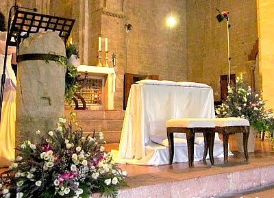 matrimonio San Pietro Assisi, addobbo per matrimonio abbazia di San Pietro Assisi 