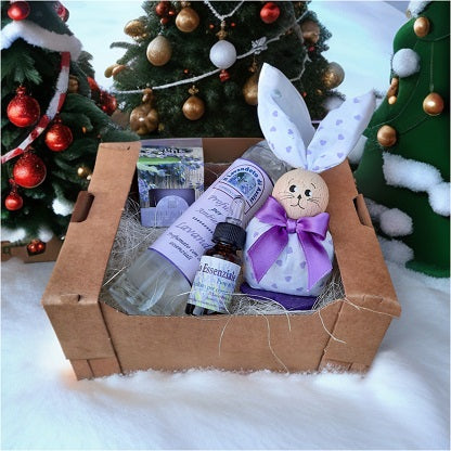 Confezione regalo casa profumata alla lavanda con candela, spray ambiente e olio essenziale