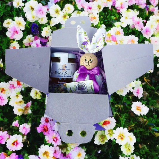 pasqua regalo scatolina con coniglietto decorativo e miele regalo pasquale originale