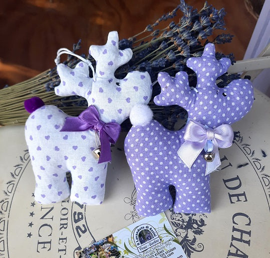 Renna natalizia con lavanda profumata, decorazione handmade idea regalo di Natale originale