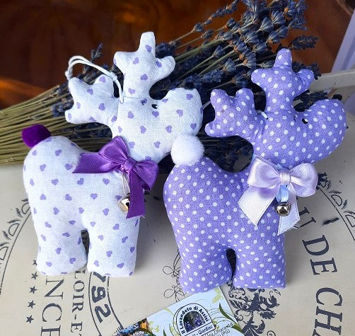 sacchetti lavanda, sacchetti profumati, sacchetti lavanda a forma di renna, renna di Babbo Natale,  decorazioni Natalizie renna, renna handmade