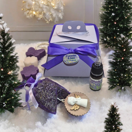 treccia saponi lavanda con olio essenziale puro confezione regalo elegante idee regalo donna ragazza natale artigianale profumato