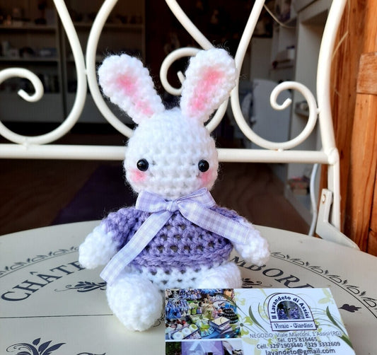 Lavender crochet rabbit bag