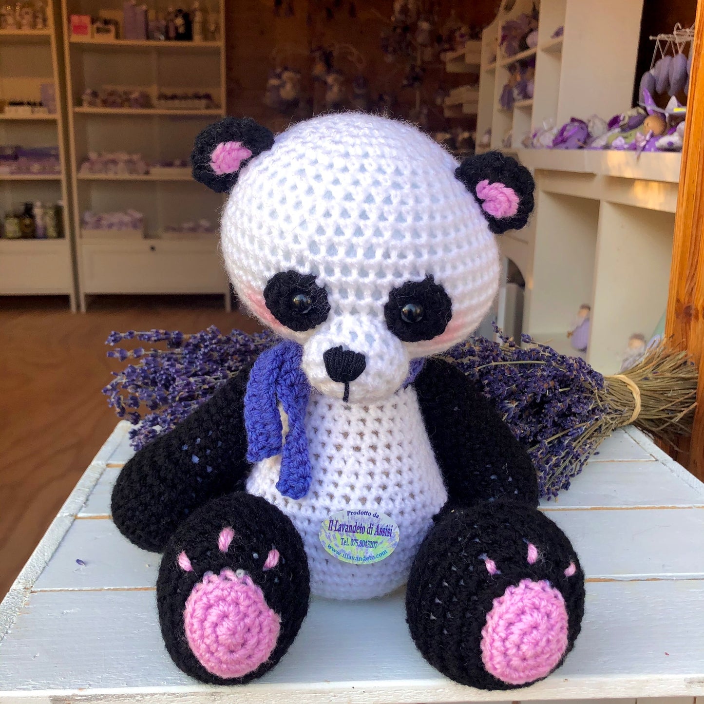 Panda crochet bag