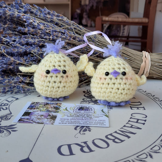 Chicks filled with lavender crocheted